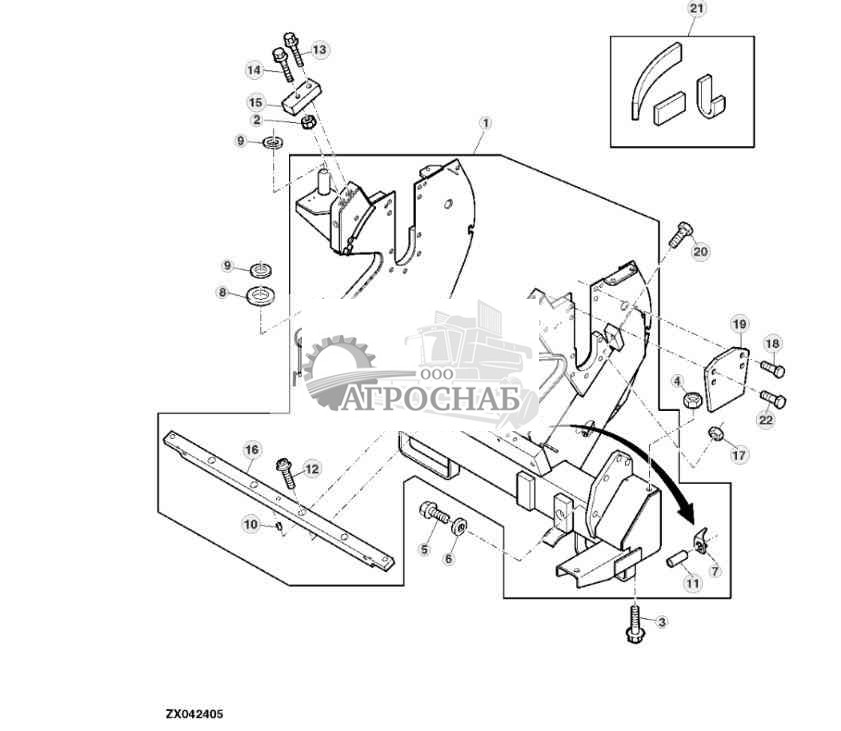 Главная рама режущей головки 